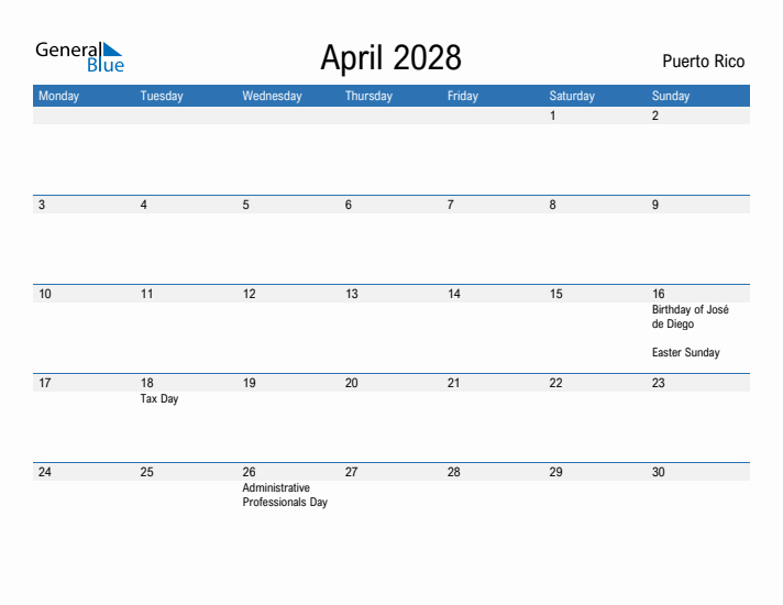 Fillable April 2028 Calendar