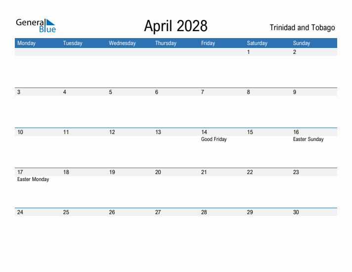 Fillable April 2028 Calendar