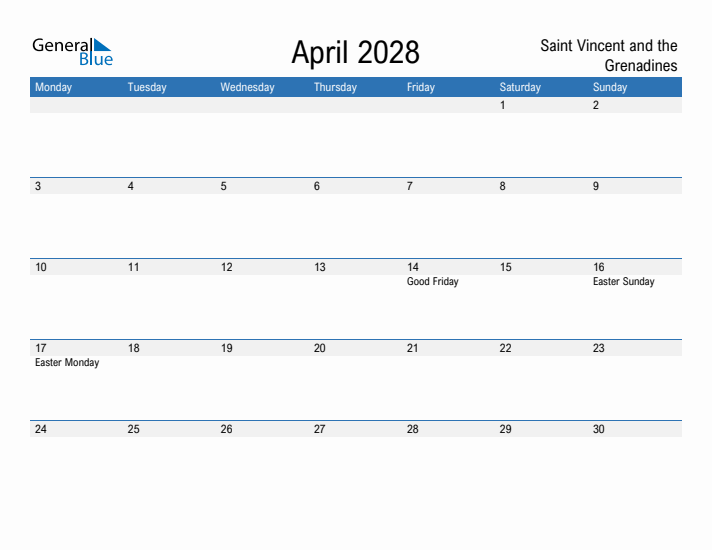 Fillable April 2028 Calendar