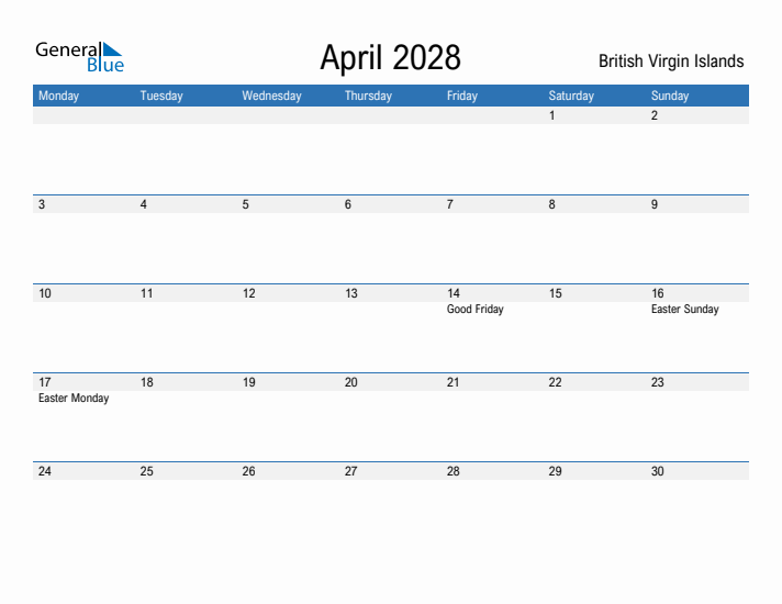 Fillable April 2028 Calendar
