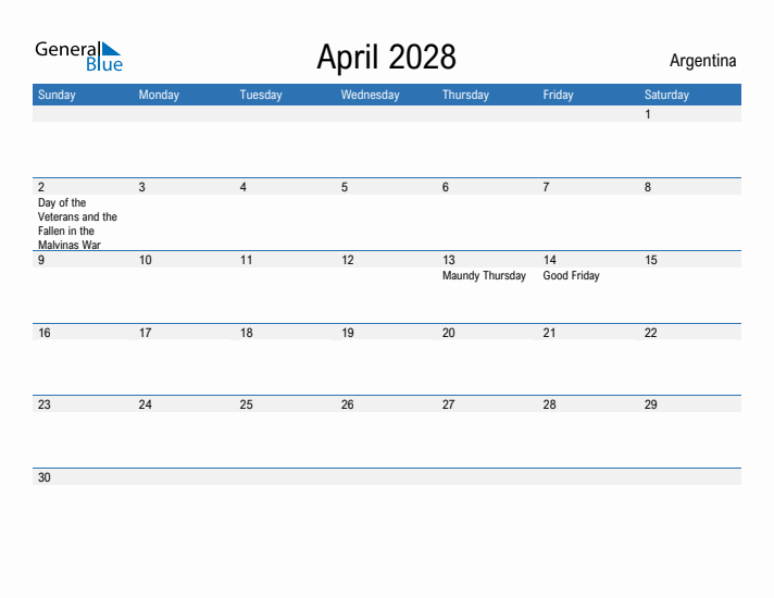 Fillable April 2028 Calendar