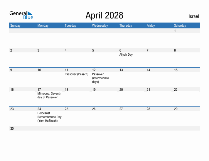 Fillable April 2028 Calendar