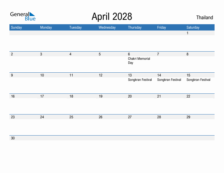 Fillable April 2028 Calendar