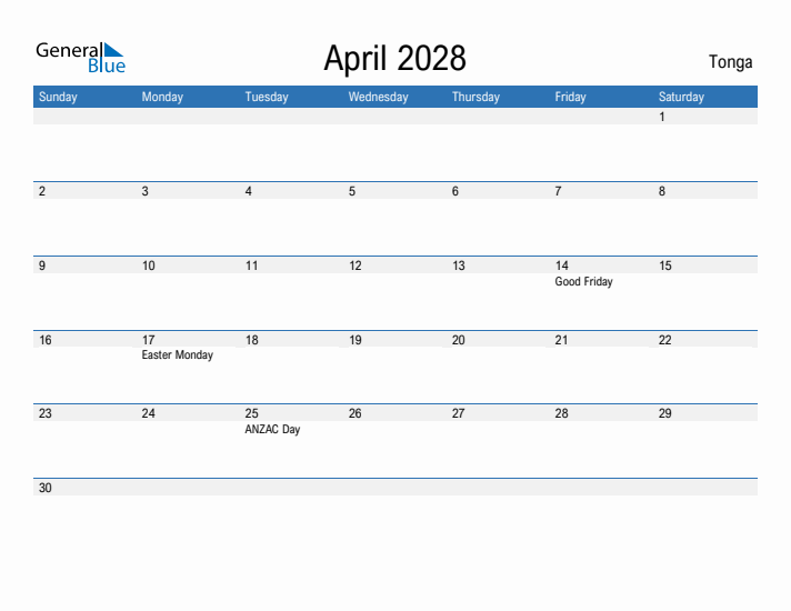 Fillable April 2028 Calendar
