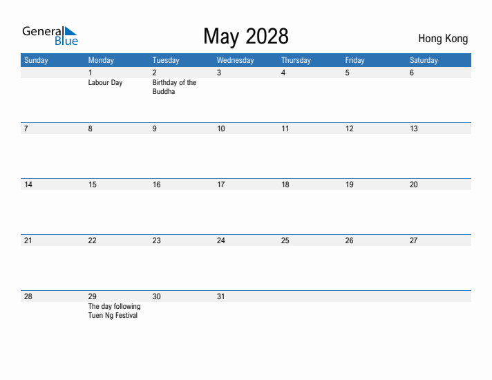 Fillable May 2028 Calendar