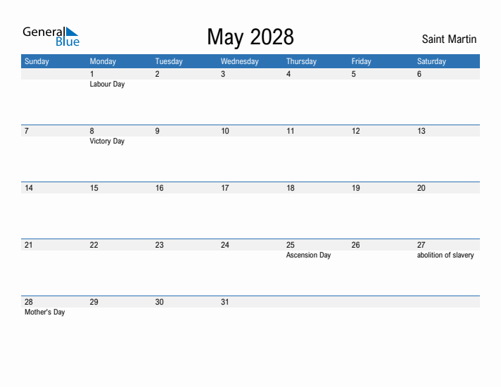Fillable May 2028 Calendar