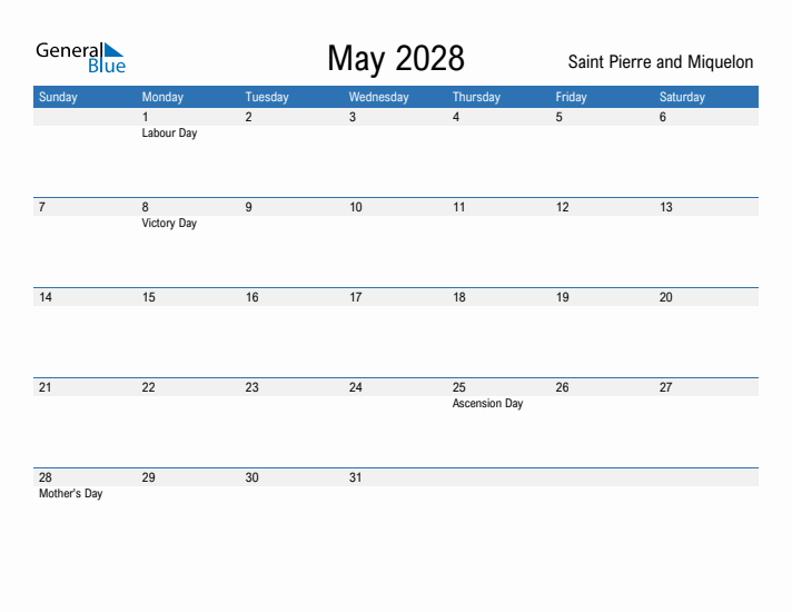 Fillable May 2028 Calendar