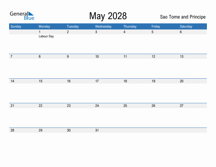 Fillable May 2028 Calendar