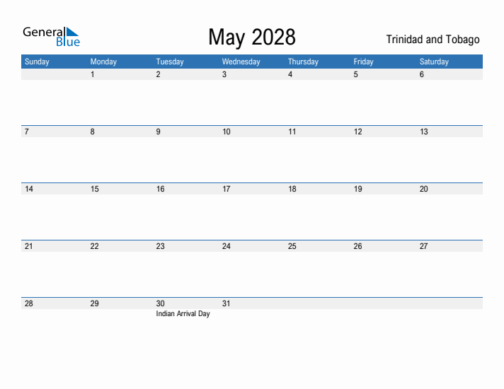 Fillable May 2028 Calendar