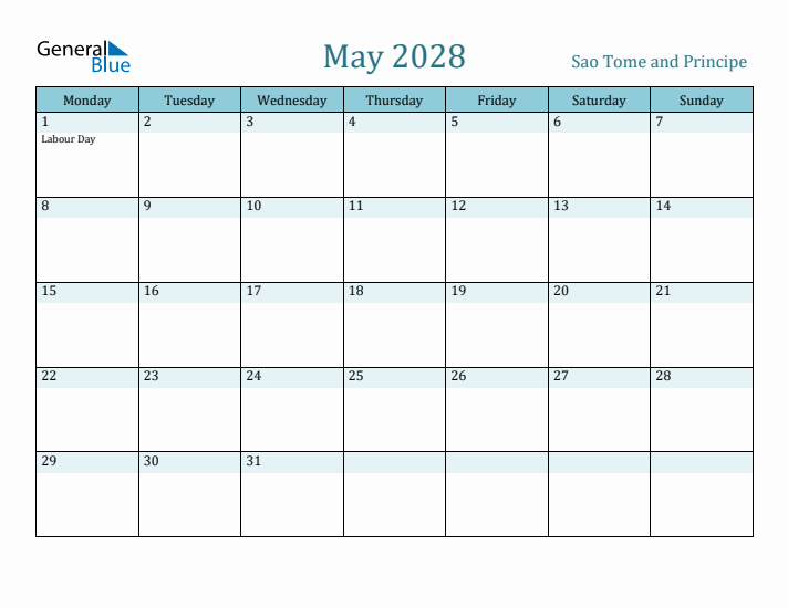 May 2028 Calendar with Holidays