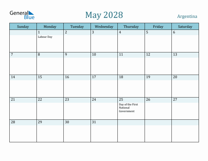 May 2028 Calendar with Holidays