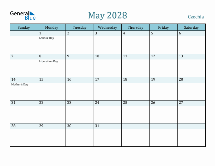 May 2028 Calendar with Holidays