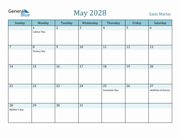 May 2028 Calendar with Holidays