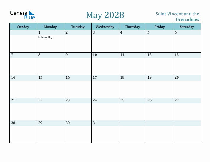 May 2028 Calendar with Holidays