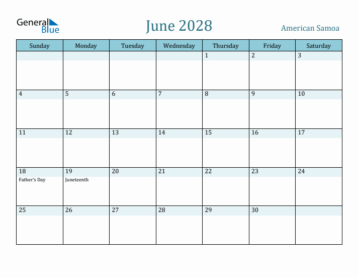 June 2028 Calendar with Holidays