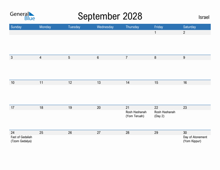 Fillable September 2028 Calendar