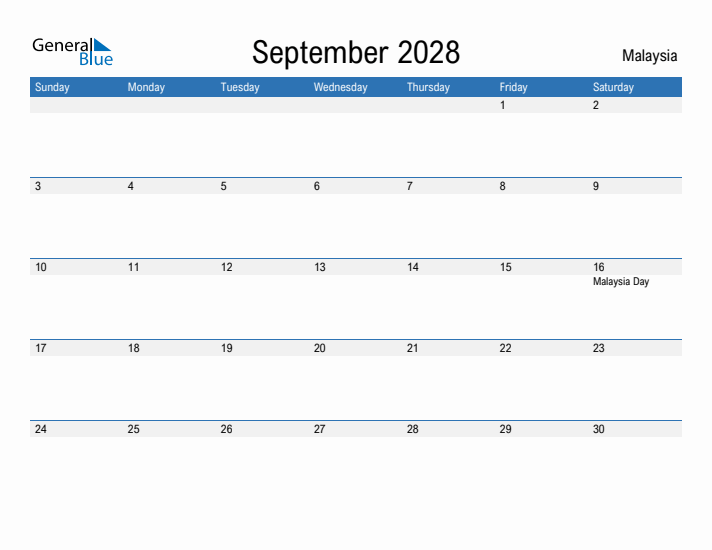 Fillable September 2028 Calendar