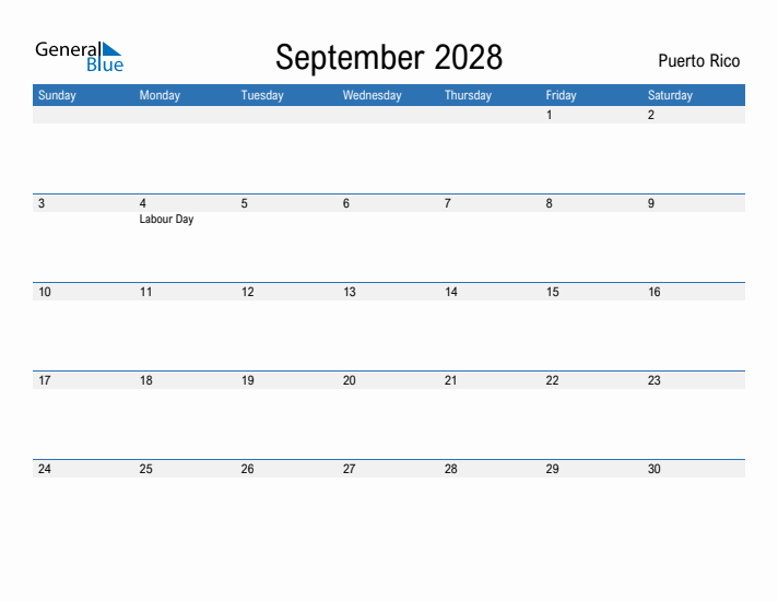 Fillable September 2028 Calendar