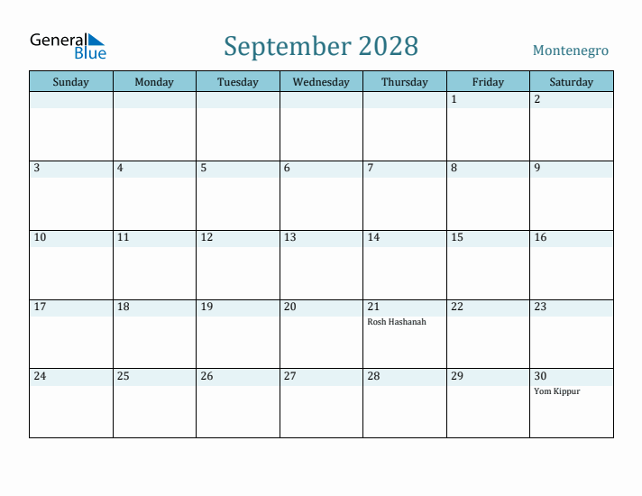 September 2028 Calendar with Holidays