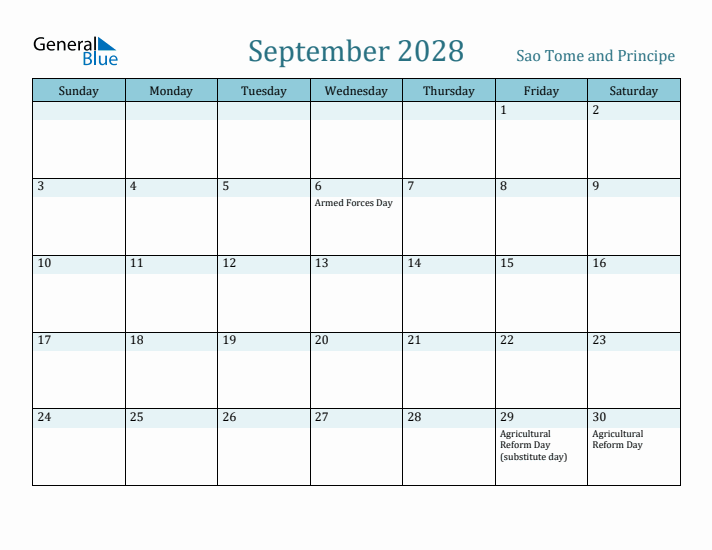 September 2028 Calendar with Holidays