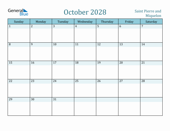 October 2028 Calendar with Holidays