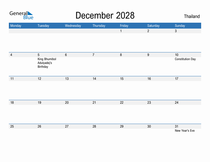 Fillable December 2028 Calendar