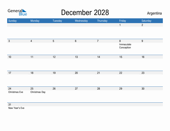 Fillable December 2028 Calendar