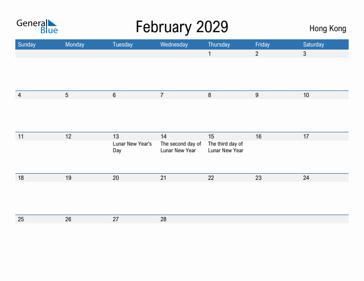 Fillable February 2029 Calendar