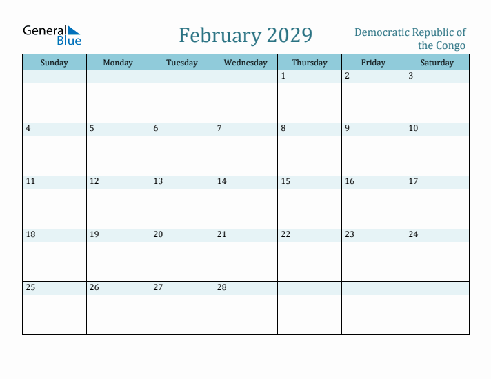 February 2029 Calendar with Holidays