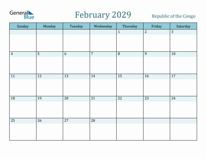 February 2029 Calendar with Holidays