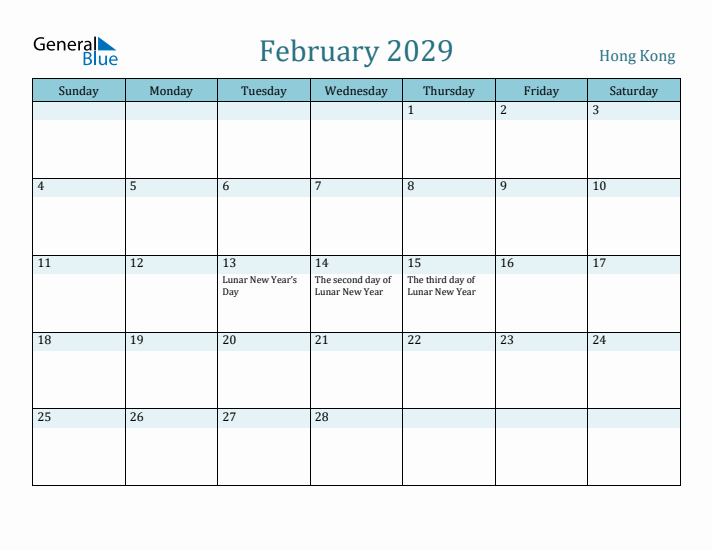 February 2029 Calendar with Holidays