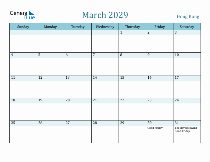 March 2029 Calendar with Holidays