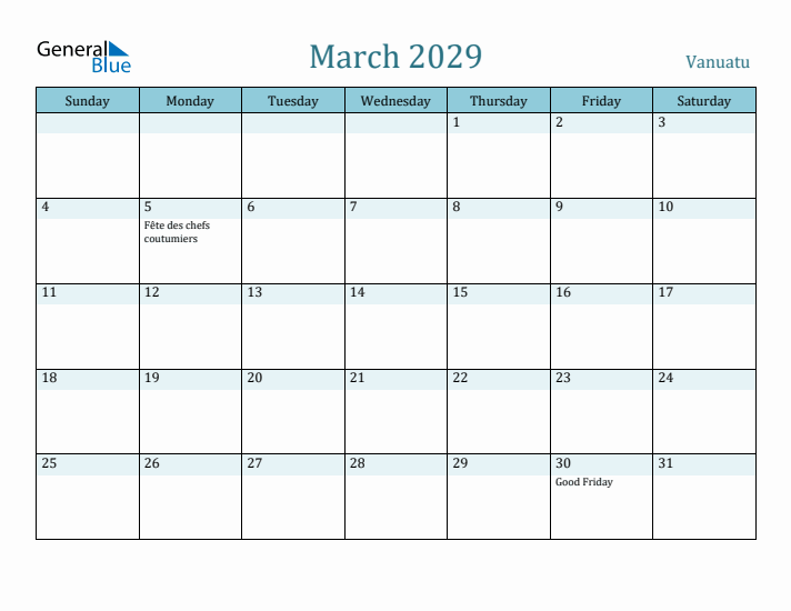 March 2029 Calendar with Holidays