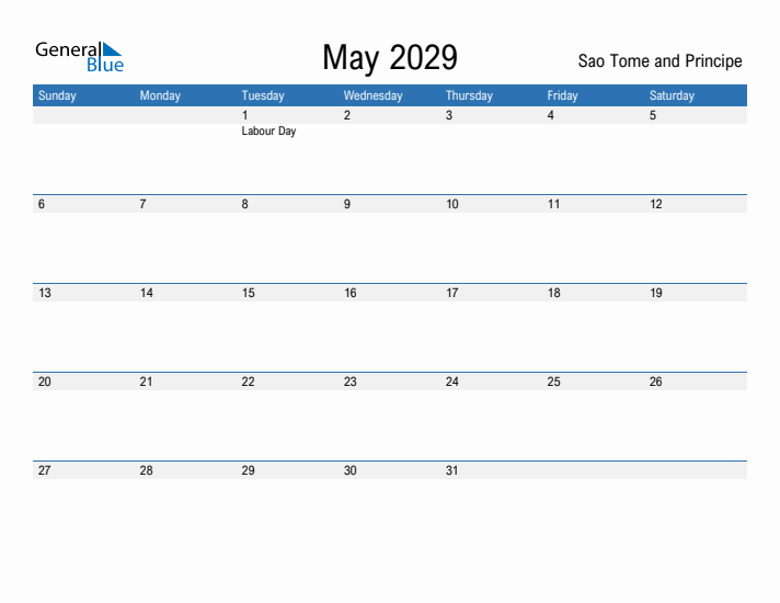 Fillable May 2029 Calendar