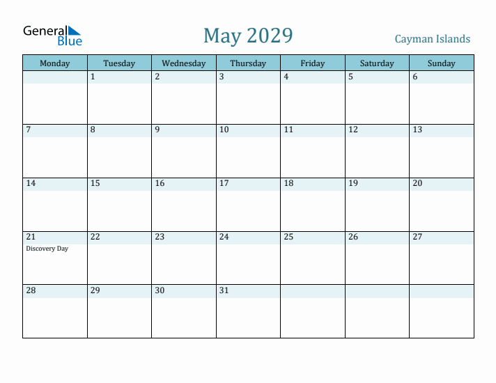 May 2029 Calendar with Holidays