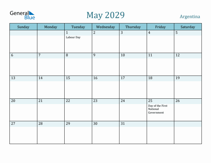 May 2029 Calendar with Holidays