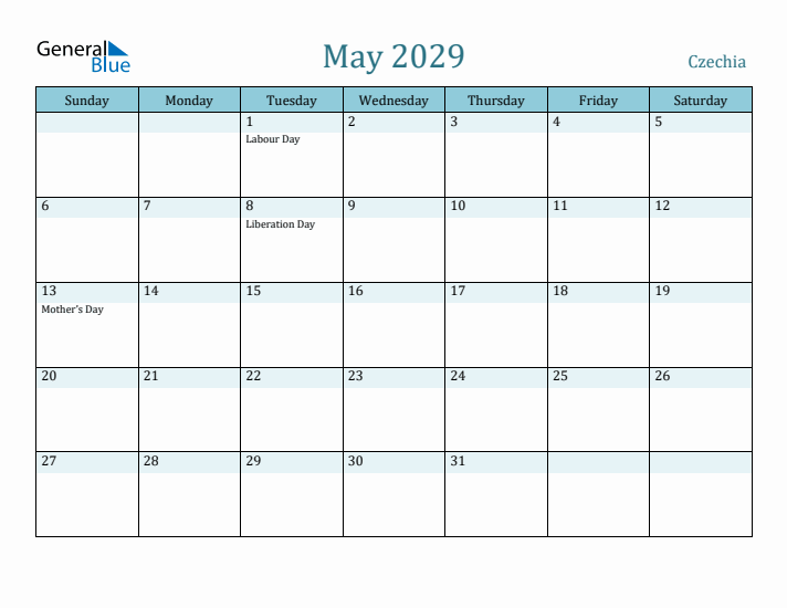 May 2029 Calendar with Holidays