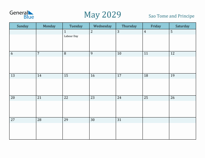 May 2029 Calendar with Holidays