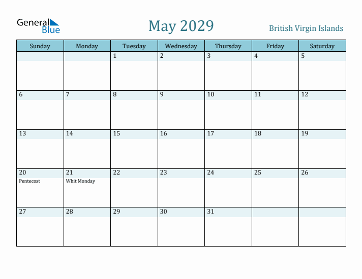 May 2029 Calendar with Holidays