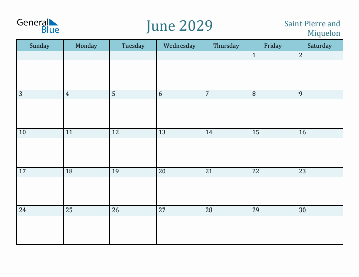 June 2029 Calendar with Holidays
