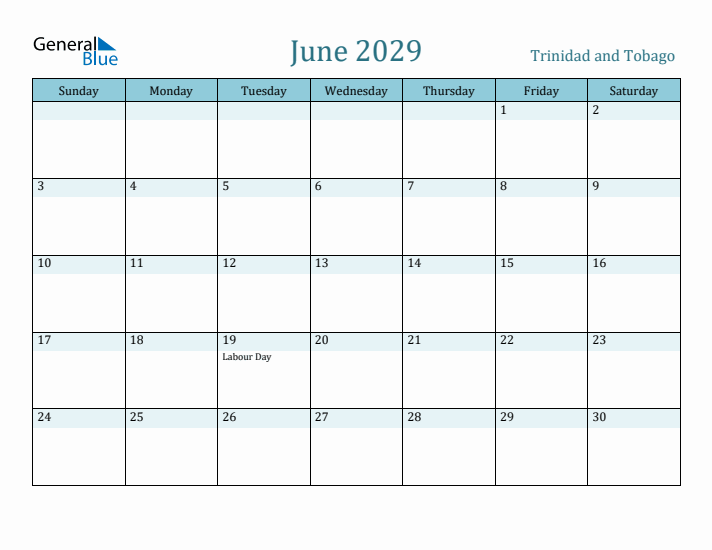 June 2029 Calendar with Holidays