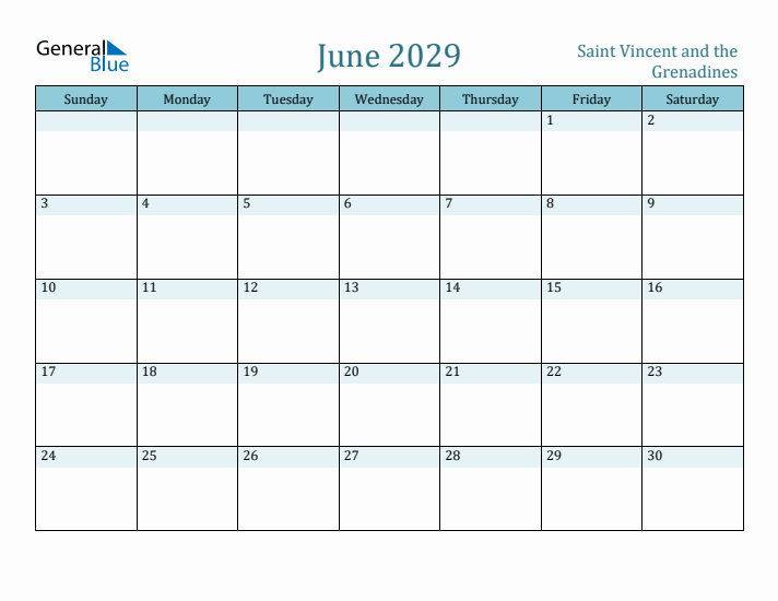 June 2029 Calendar with Holidays