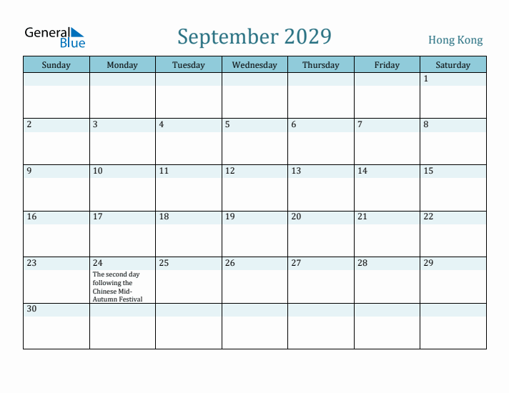 September 2029 Calendar with Holidays