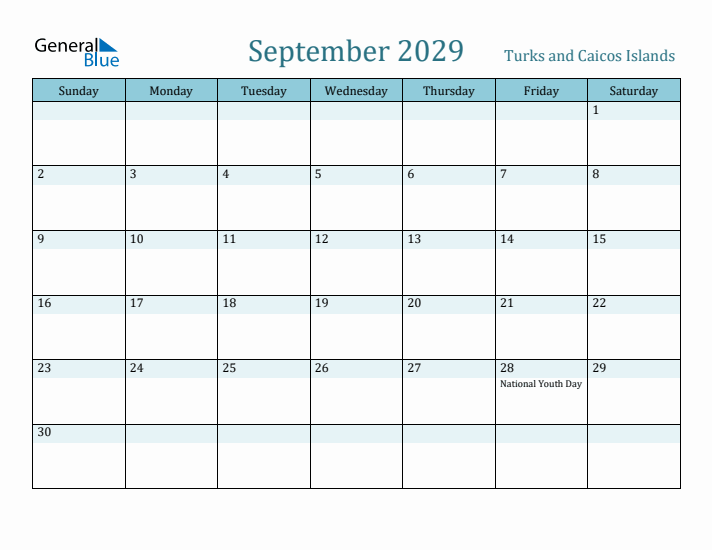 September 2029 Calendar with Holidays
