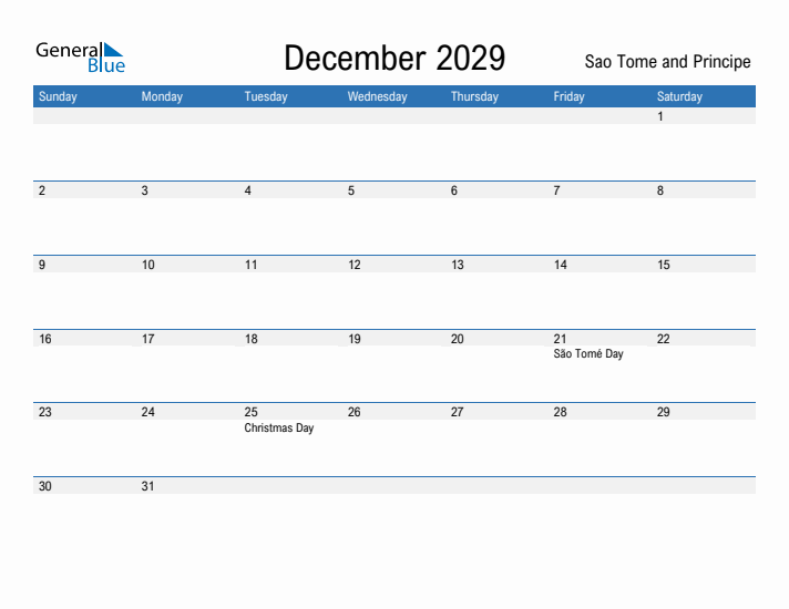 Fillable December 2029 Calendar
