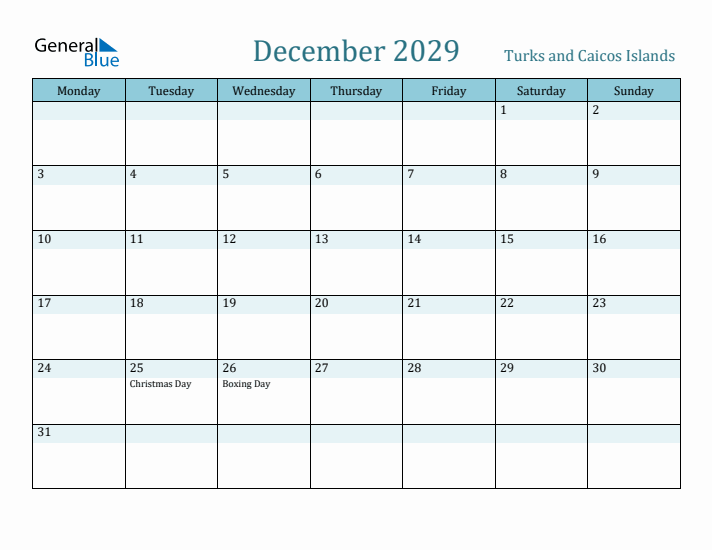 December 2029 Calendar with Holidays