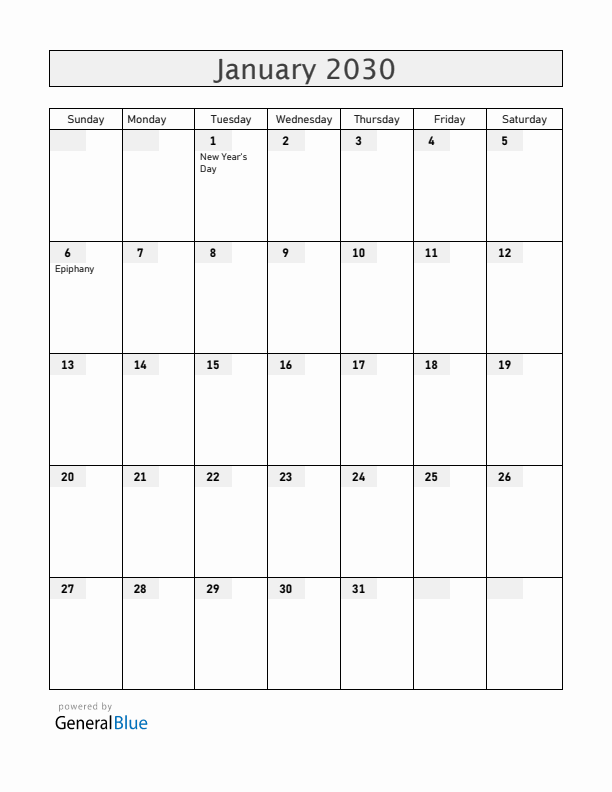 San Marino January 2030 Calendar with Holidays