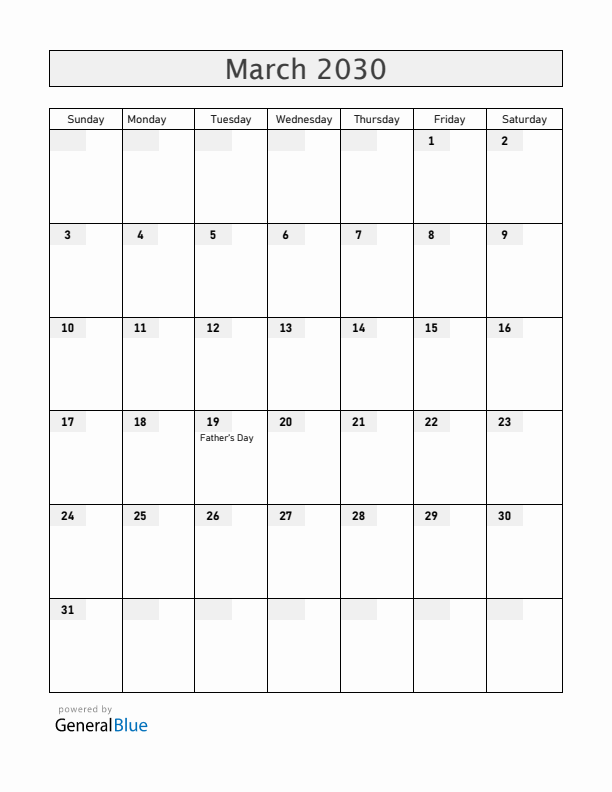 Honduras March 2030 Calendar with Holidays