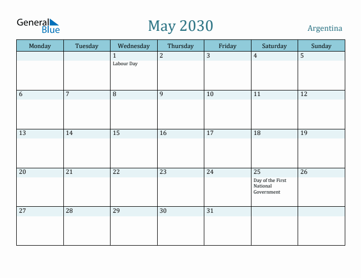 May 2030 Calendar with Holidays