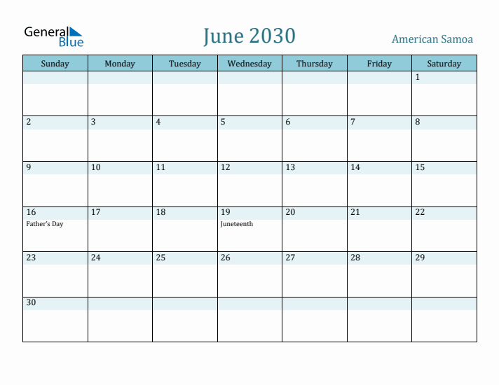 June 2030 Calendar with Holidays